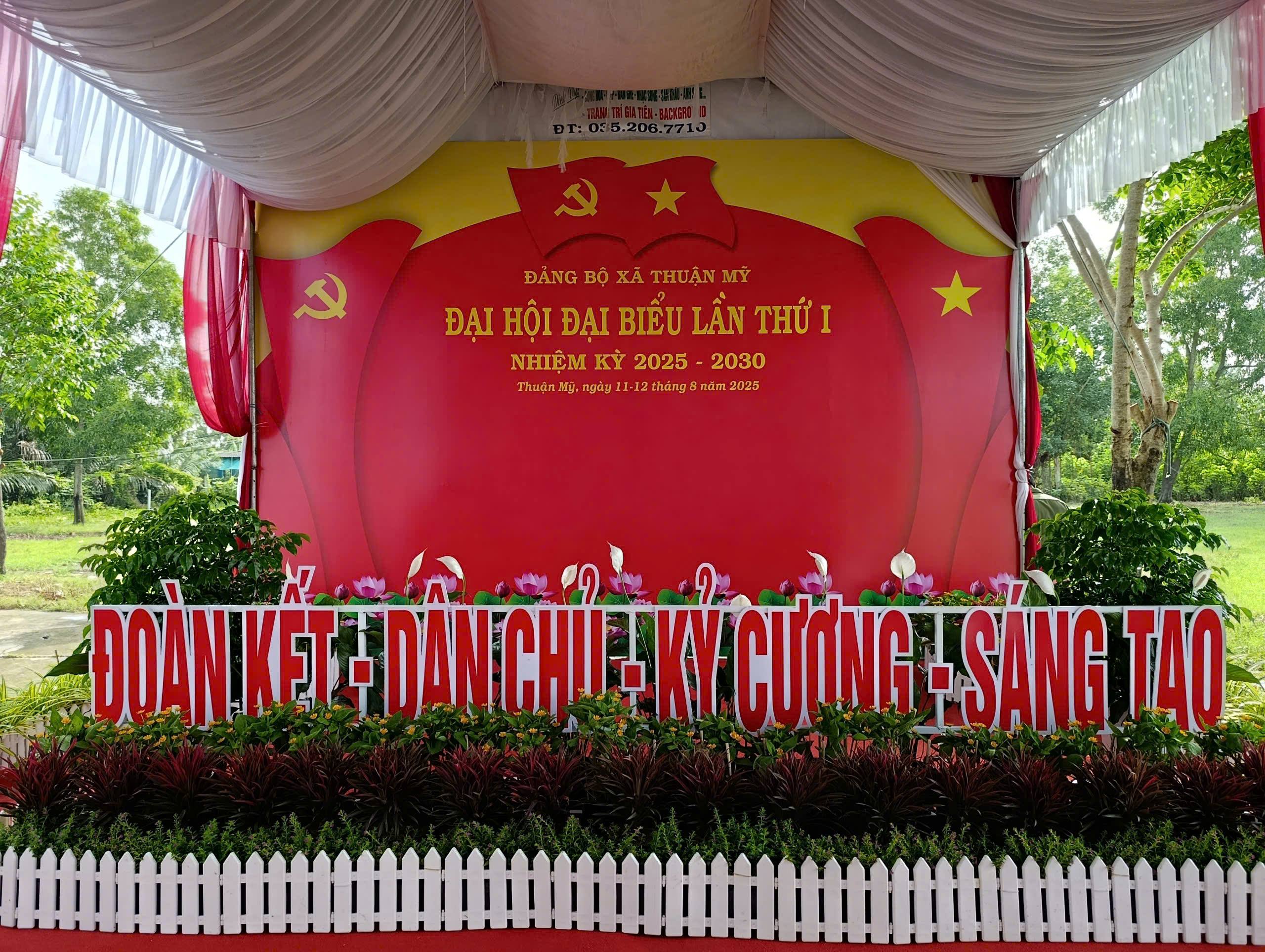 Thuận Mỹ tổ chức thành công Đại hội đại biểu Đảng bộ xã lần thứ I, nhiệm kỳ 2025 - 2030